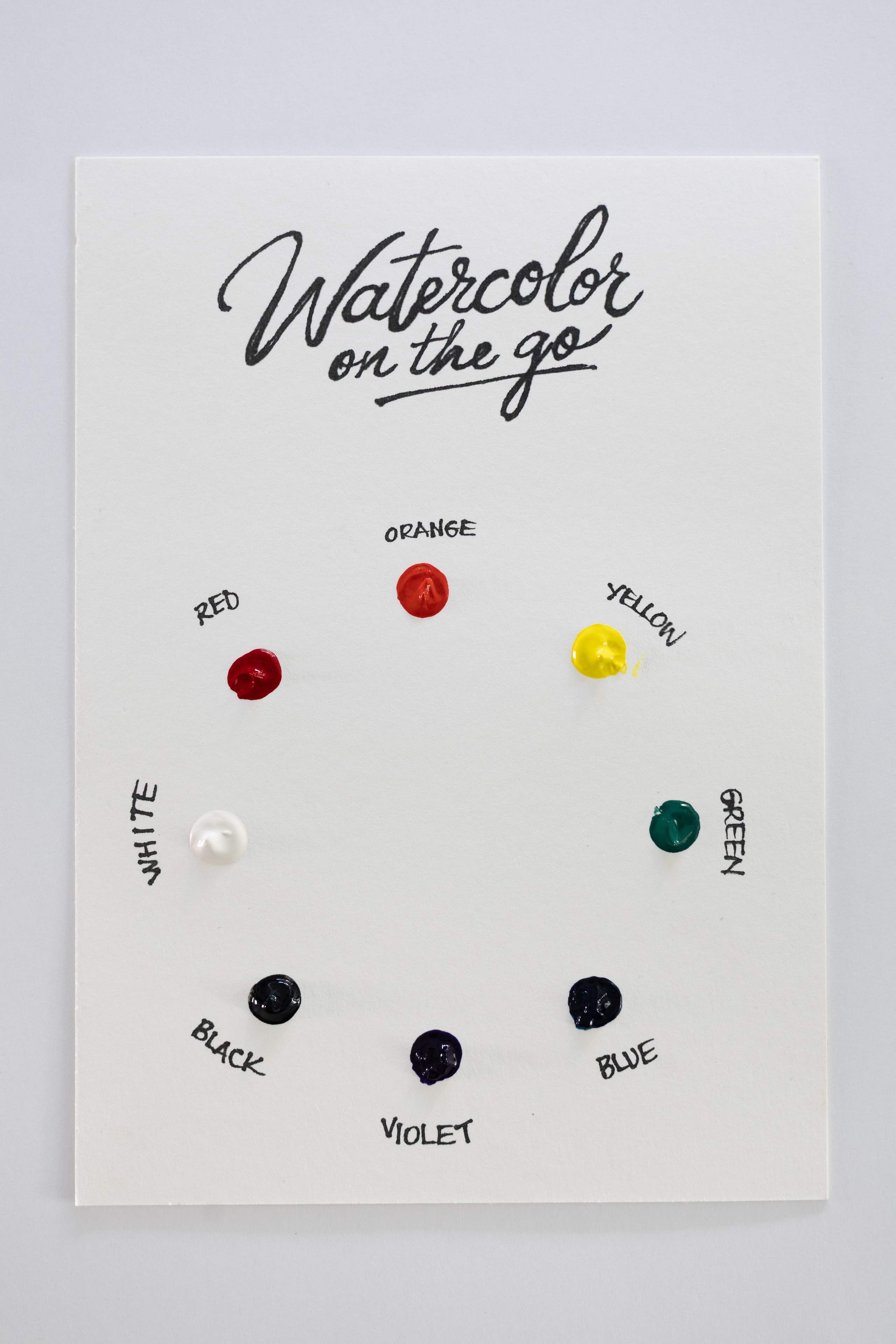 Watercolor On The Go coloring sheet illustration