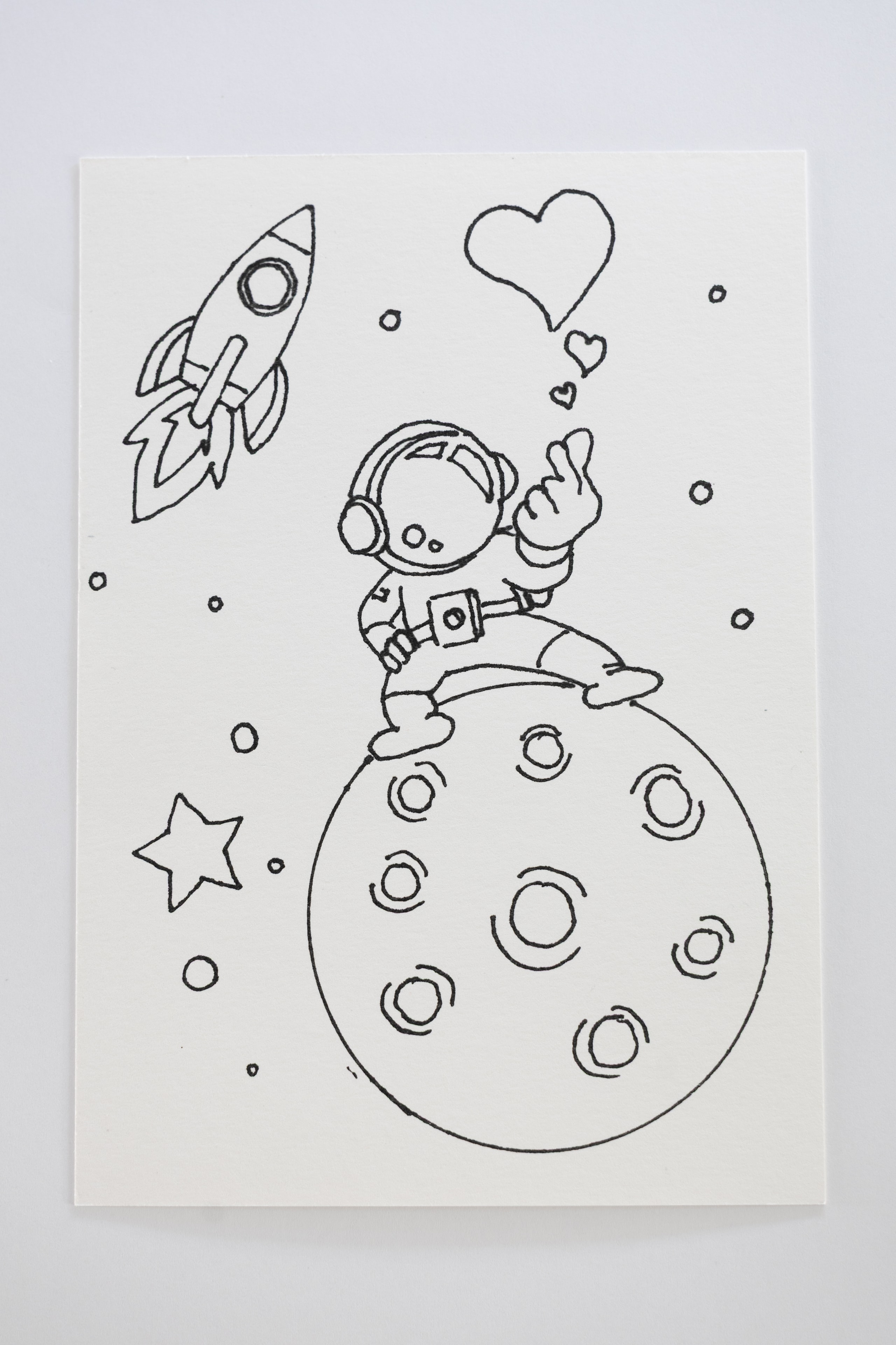 Watercolor On The Go coloring sheet illustration
